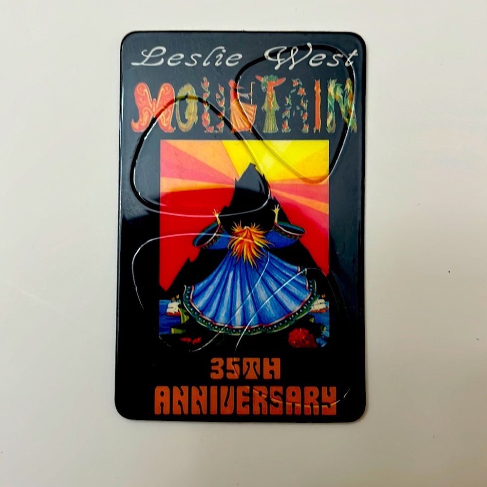 LESLIE WEST MOUNTAIN GUITAR PIK CARD.   35 TH anniversary NEW